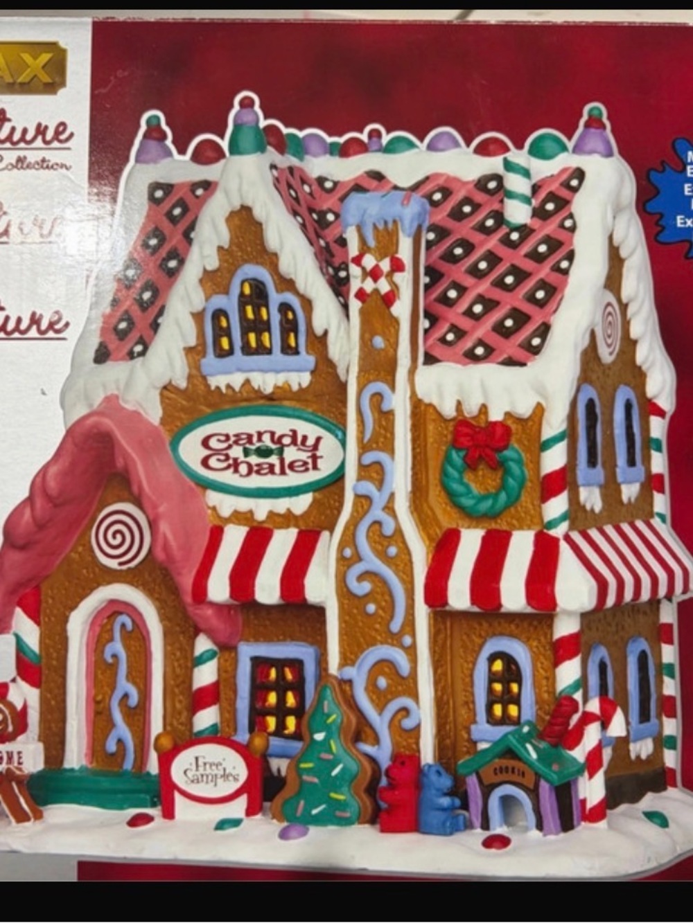 Candy Chalet Holiday Gingerbread House Decoration - Multicolor